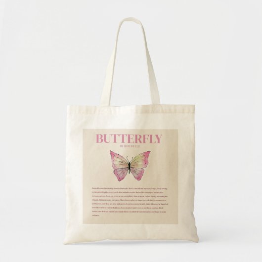 Sac fourre-tout papillon esthétique (Devant)