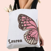 Sac fourre-tout papillon rose unique, sac Crossbod