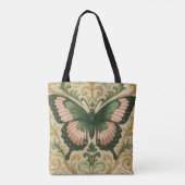 Sac fourre-tout Papillon Rose & Vert (Dos)