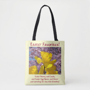 Sac fourre-tout Pâques préférés Fleurs de jonquill