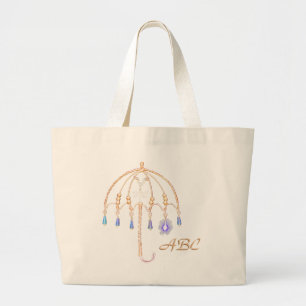 Sac fourre-tout - Parapluie de fil et initiales