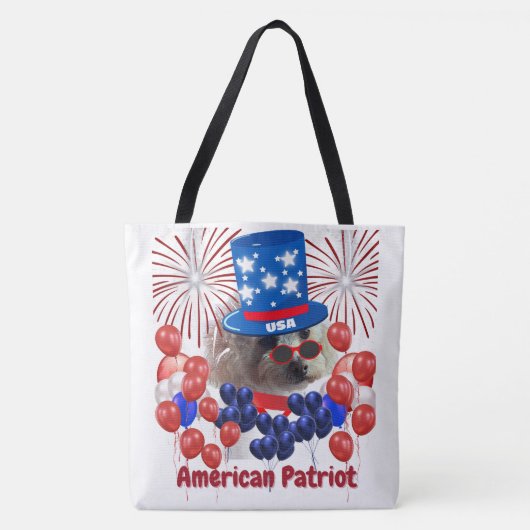 Sac fourre-tout Patriot Américain Poodle (Devant)