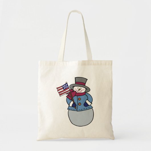 Sac fourre-tout Patriotique Snowman (Devant)