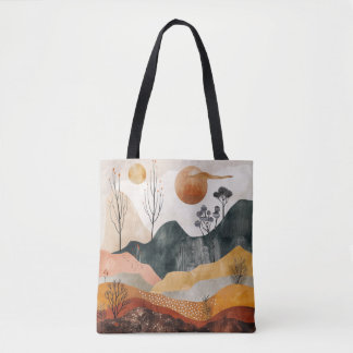 Sac fourre-tout paysager terrestre Abstrait