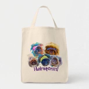 Sac fourre-tout pekingese réutilisable avec Hairs