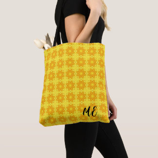 sac fourre-tout personnalisable à motif jaune vif