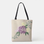 Sac fourre-tout personnalisé à fleur d'aquarelle (Dos)