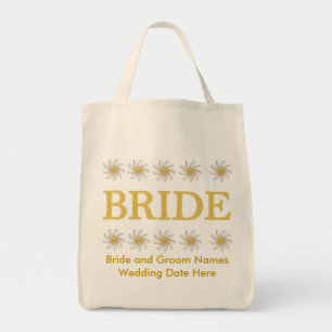 Sac fourre-tout personnalisé à jeune mariée de