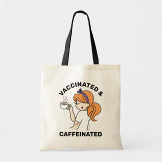 Sac fourre-tout personnalisé à la caféine et vacci