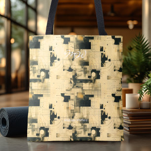 Sac fourre-tout personnalisé Abstrait beige sophis