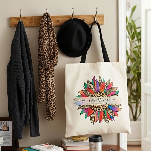 Sac fourre-tout personnalisé arc-en-ciel et emprei