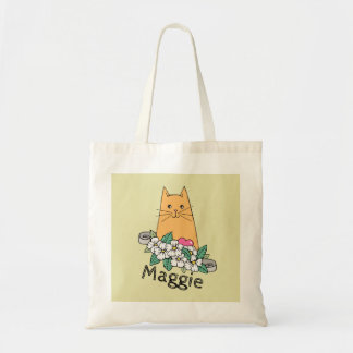 Sac fourre-tout personnalisé avec chat mignon