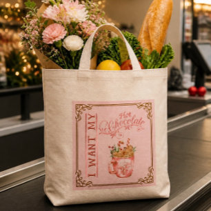 Sac fourre-tout personnalisé Chocolat chaud de Noë