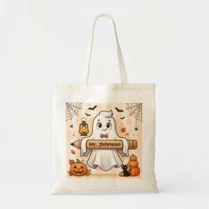 Sac fourre-tout personnalisé de fantôme mignon d'H