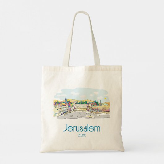 Sac fourre-tout personnalisé de Jérusalem (Dos)