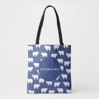 Sac fourre-tout personnalisé de l'ours polaire