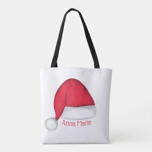 Sac fourre-tout personnalisé de Santa Hat (Dos)