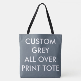 Sac fourre-tout personnalisé gris imprimé partout