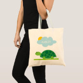 Sac fourre-tout personnalisé mignon enfant tortue  (Devant (produit))