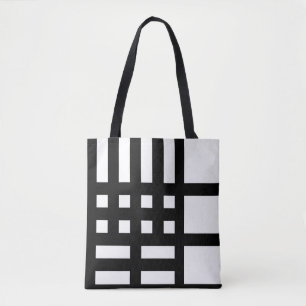 Sac fourre-tout personnalisé noir et blanc chic