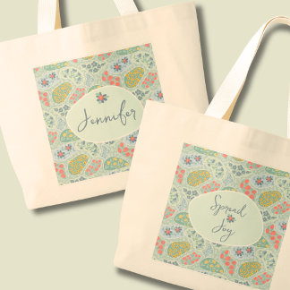 Sac fourre-tout personnalisé Paisley | Spread Joy