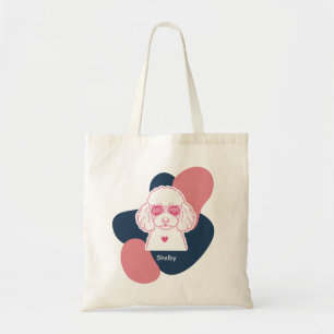 Sac fourre-tout personnalisé 'Pastel Poodle Mom' a