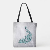 Sac fourre-tout personnalisé Peacock turquoise (Dos)