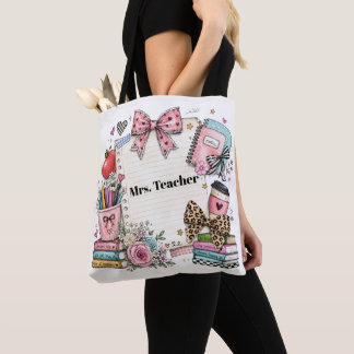 Sac fourre-tout personnalisé pour enseignant, styl