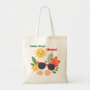 Sac fourre-tout personnalisé pour l'été Soleil m