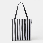 Sac fourre-tout personnalisé rayé noir et blanc (Dos)