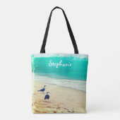sac fourre-tout personnalisé sur la plage (Dos)