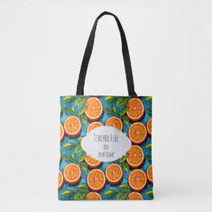 Sac fourre-tout personnalisé Teacher Fuel Orange