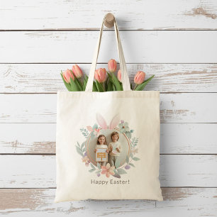 Sac fourre-tout photo de couronne de lapin de Pâqu