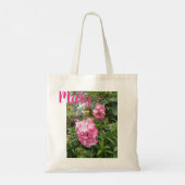 Sac fourre-tout photo de fleur de Penstemon rose (Dos)