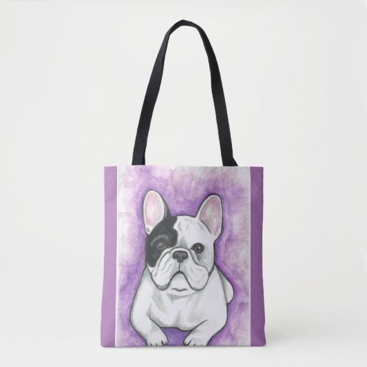 Sac fourre-tout pie à pourpre de bouledogue (Devant)