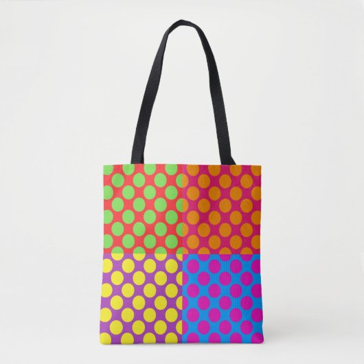 Sac fourre-tout point Polka mignon (Devant)