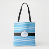 Sac fourre-tout Pointe Polka initialisé (Devant)