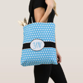 Sac fourre-tout Pointe Polka initialisé (De près)