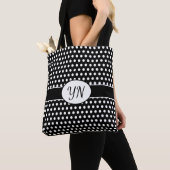 Sac fourre-tout Pointe Polka initialisé (De près)