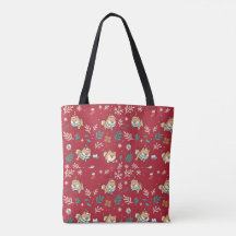 Sac fourre-tout Poméranien Noël Mignon Kawaii Fête