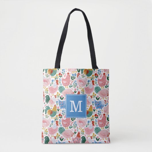 Sac fourre-tout poulets fantaisistes (Devant)