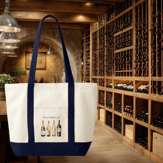 Sac fourre-tout pour amateur de vin avec citation