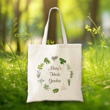 Sac fourre-tout pour jardin d'herbes personnalisé
