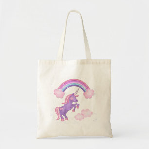 Sac fourre-tout pourpre à licorne