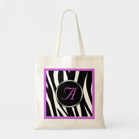 Sac fourre-tout pourpre à monogramme d'impression (Devant)