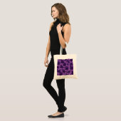 Sac fourre - tout pourpre à roses (Devant (modèle))