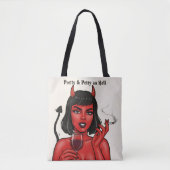 Sac fourre-tout Pretty & Petty as Hell Devil Girl (Devant)
