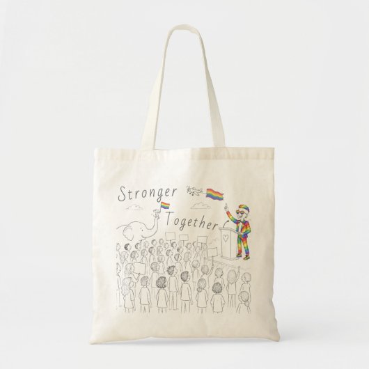Sac fourre-tout Pride Stronger Together (Devant)