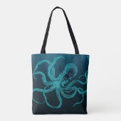 Sac fourre-tout profond de pieuvre de l'océan bleu (Dos)