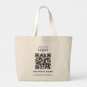 Sac fourre-tout promotionnel avec code QR du logo 